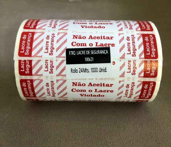 Etiquetas Lacre de Segurança 1000un