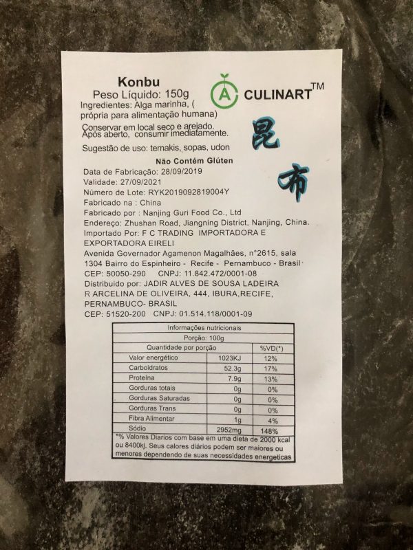 Alga Konbu Culinart 150g - Imagem 2